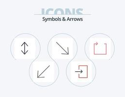 symbolen en pijlen vlak icoon pak 5 icoon ontwerp. . . schaal. herhalen. pijl vector