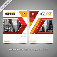 Gele eenvoudige brochure vector