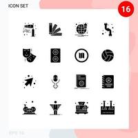 16 creatief pictogrammen modern tekens en symbolen van maskers loodgieter swatch loodgieter mechanisch bewerkbare vector ontwerp elementen