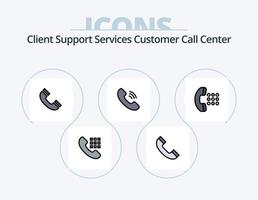 telefoontje lijn gevulde icoon pak 5 icoon ontwerp. contact. terugbellen. telefoongesprek. telefoon. ring vector