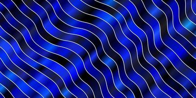 donkerblauw vectorpatroon met wrange lijnen. vector