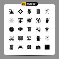 universeel icoon symbolen groep van 25 modern solide glyphs van centrum smartphone bad muziek- hand- vrij bewerkbare vector ontwerp elementen