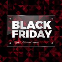 Black Friday op glas vector