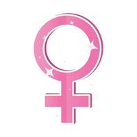 roze vrouwelijk geslacht symboolpictogram vector