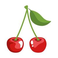 kersen fruit pictogram vector ontwerp