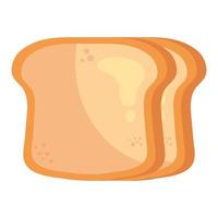 toast brood pictogram vector ontwerp