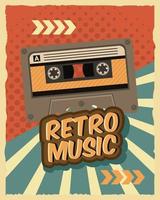 oude retro cassette tape poster vector