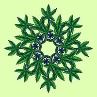 medicinale cannabis blad mandala illustratie vector