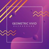 paarse geometrische levendige achtergrond met vierkant frame vector