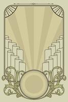 Pastelkleuren Art Nouveau Frame Vector