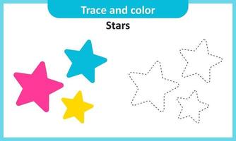 traceer en kleur sterren