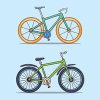 set van twee sportfietsen vector