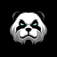 panda hoofd mascotte vector