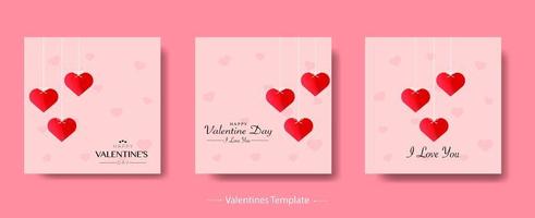 gelukkige Valentijnsdag achtergrondbundel vector