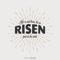 Hij is Risen Typography Vector