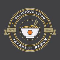 Ramen Vintage-badge vector