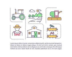 landbouwindustrie concept pictogram met tekst vector