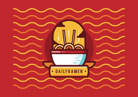 ramen badge vector