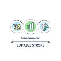 Antibiotica reductie concept pictogram vector