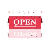 open bord met confetti pictogram vector