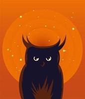 halloween uil cartoon vector ontwerp