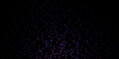 donkerpaars, roze vectorpatroon met abstracte sterren. vector