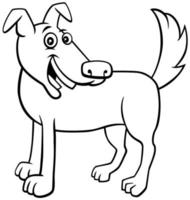 cartoon gelukkige hond kleurboek pagina vector