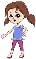 grappige tiener meisje karakter cartoon afbeelding vector