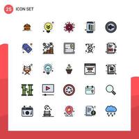 25 creatief pictogrammen modern tekens en symbolen van vakantie belasting bloem postzegel het dossier bewerkbare vector ontwerp elementen
