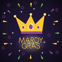 mardi gras viering poster met kroon vector