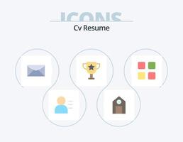 CV hervat vlak icoon pak 5 icoon ontwerp. wiskunde. rekenmachine. chatten. berekend onderwijs vector