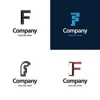 brief f groot logo pak ontwerp creatief modern logos ontwerp voor uw bedrijf vector