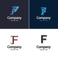 brief f groot logo pak ontwerp creatief modern logos ontwerp voor uw bedrijf vector