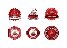 ramen badge vector