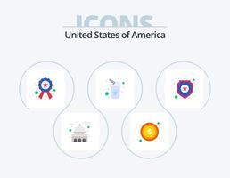 Verenigde Staten van Amerika vlak icoon pak 5 icoon ontwerp. schild. drankje. teken. cola. teken vector