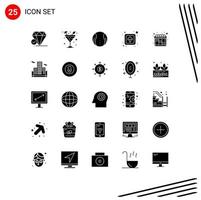 voorraad vector icoon pak van 25 lijn tekens en symbolen voor planning tekens bal openbaar pijl bewerkbare vector ontwerp elementen