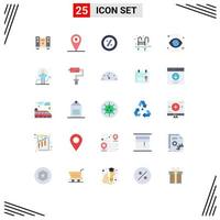 25 gebruiker koppel vlak kleur pak van modern tekens en symbolen van visie globaal prijs oog zwemmen bewerkbare vector ontwerp elementen