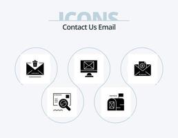 e-mail glyph icoon pak 5 icoon ontwerp. . marketing. e-mail. e-mail. e-mail vector