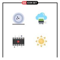 4 universeel vlak icoon tekens symbolen van prijzen online kegelen jpg film bewerkbare vector ontwerp elementen