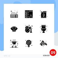 9 universeel solide glyph tekens symbolen van olie Chinese ontwikkeling China olie bewerkbare vector ontwerp elementen