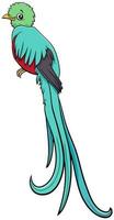 cartoon quetzal vogel komisch dierlijk karakter vector
