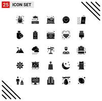 25 gebruiker koppel solide glyph pak van modern tekens en symbolen van verkopen zak Internationale hart babbelen bewerkbare vector ontwerp elementen