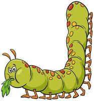 cartoon caterpillar insect dierlijk karakter vector
