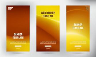 set van eenvoudige bruine mesh kleur roll-up zakelijke brochure banners vector