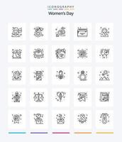 creatief vrouwen dag 25 schets icoon pak zo net zo Islamitisch Dames. Arabisch Dames. teken. vieren. schema vector