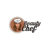 chef Dames ontwerp geïsoleerd Aan wit achtergrond, dame chef logo sjabloon ontwerp vector