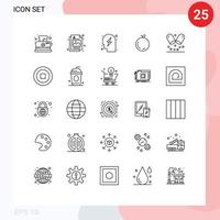 gebruiker koppel pak van 25 eenvoudig lijnen van medisch gezondheidszorg hoofd Chinese appel bewerkbare vector ontwerp elementen