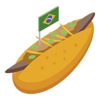 braziliaans belegd broodje icoon isometrische vector. Brazilië voedsel vector