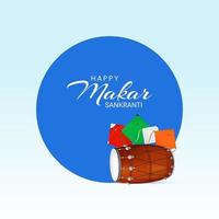 happy makar sankranti social media post vector