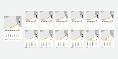 nieuw jaar kalender 2023 ontwerp sjabloon vector